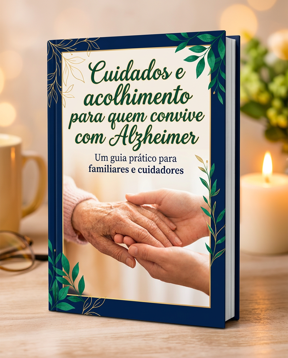 Capa do e-book Cuidados e acolhimento para quem convive com Alzheimer